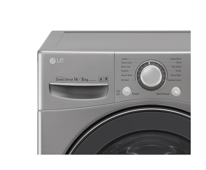 LG Lavaseca de 14 kg. Lavado y 8 kg. de Secado con 6 Motion DD, F1403RDTG